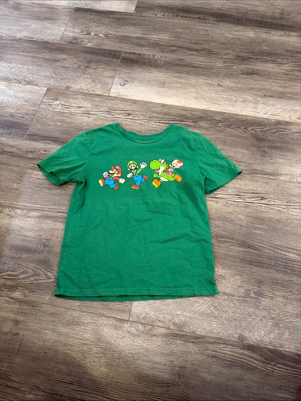Super Mario Green Super Mario Character Tee for Kids